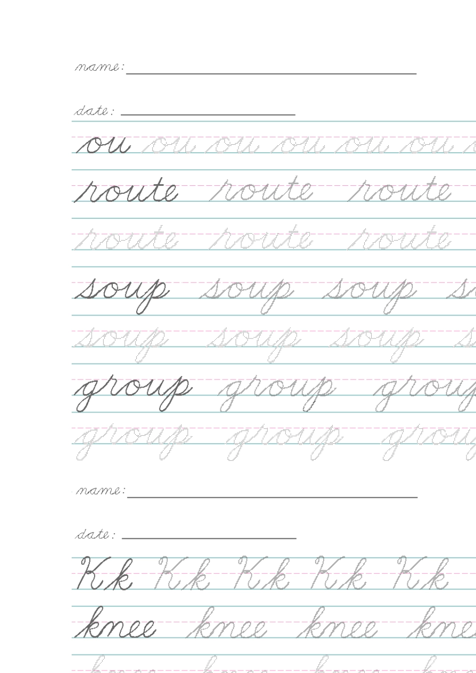 花体英文练习字帖_第3页