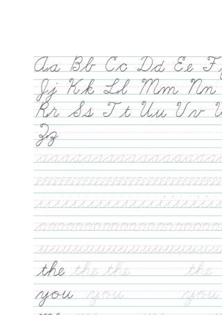 花体英文练习字帖