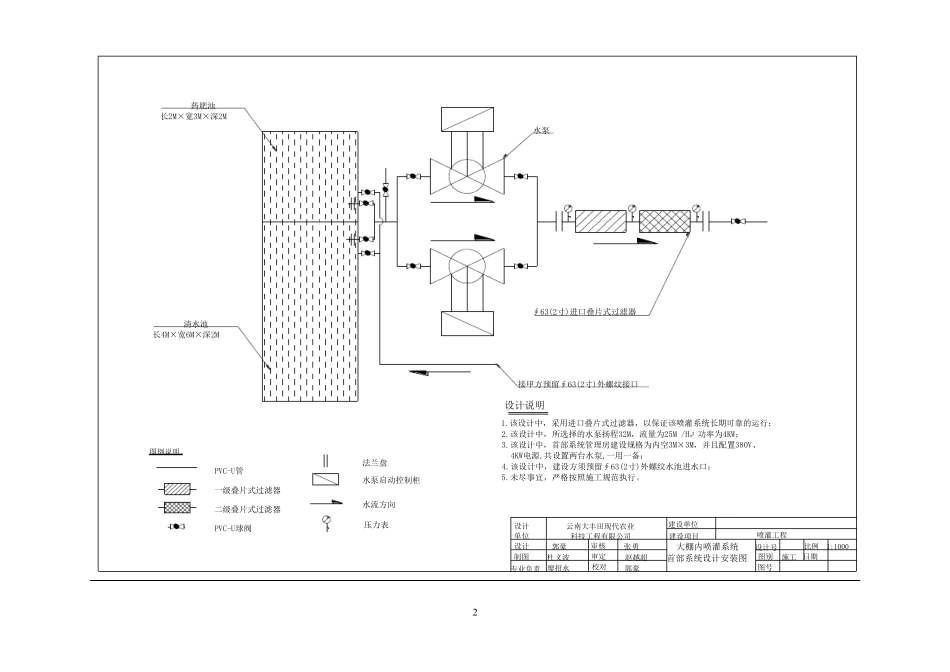 花卉大棚喷灌系统设计方案图纸_第2页