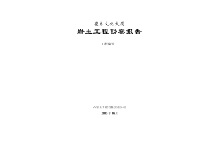 花木大厦勘察报告