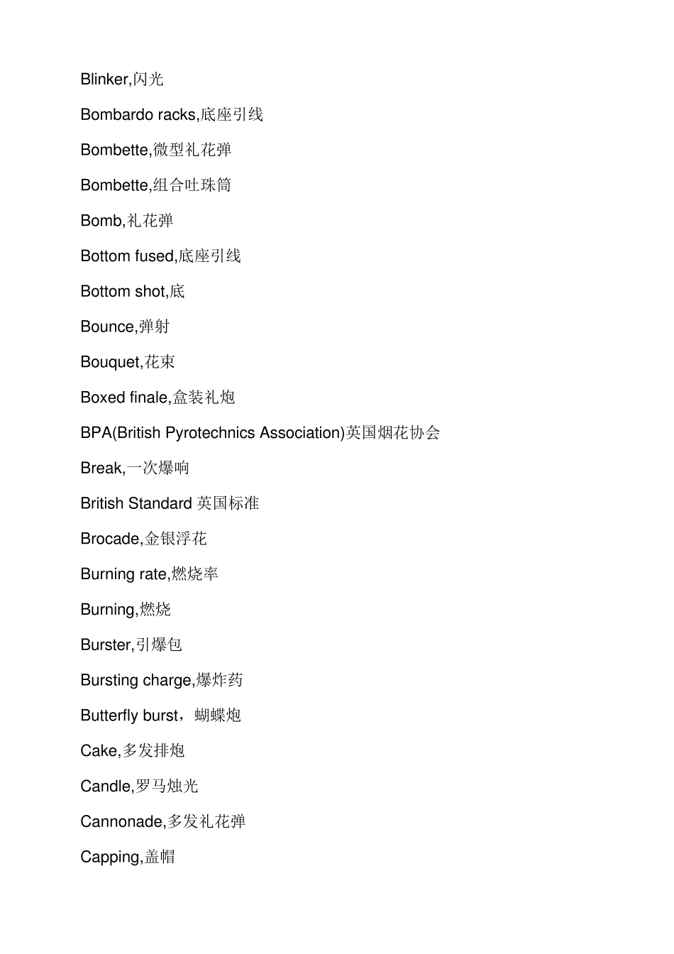 花炮英语术语大全_第2页