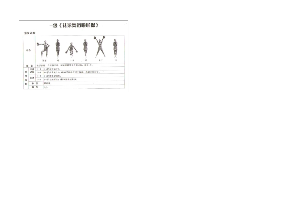 花球舞蹈啦啦操一级套路图解_第1页