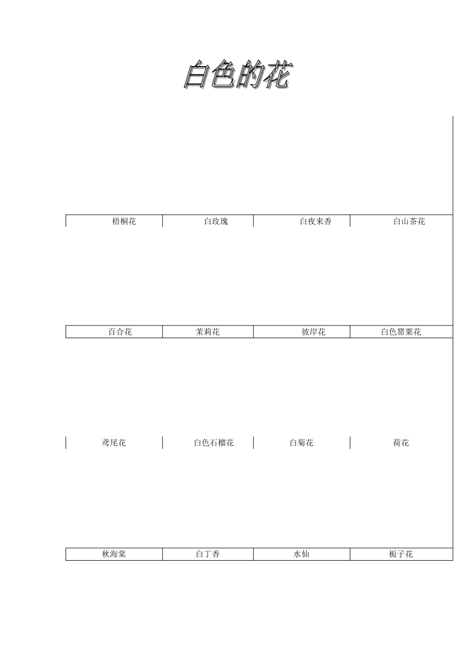 花的种类(颜色区分)_第1页