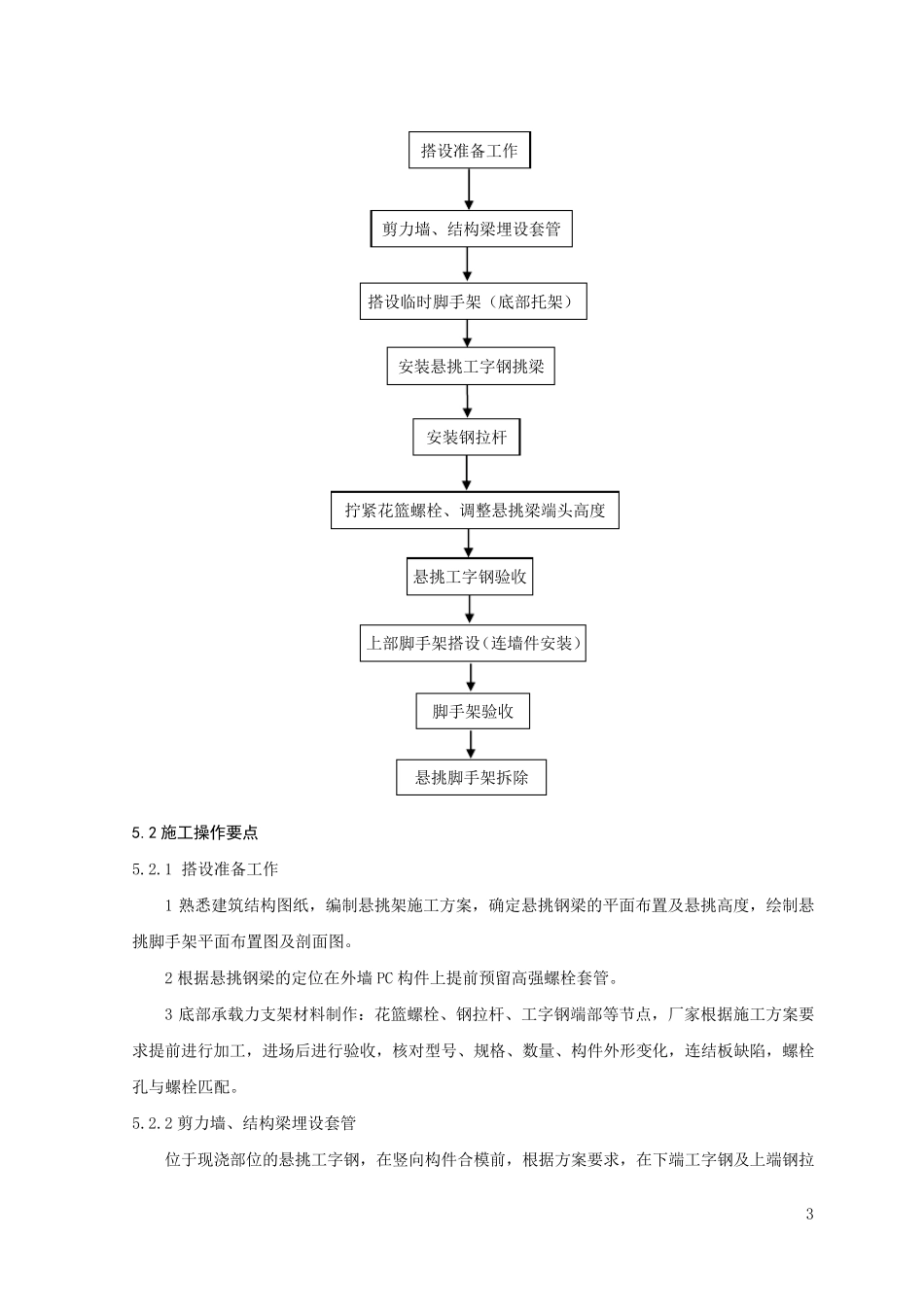花篮钢拉杆上拉式悬挑脚手架施工工法_第3页