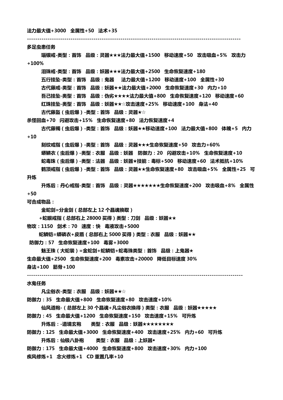 苍云传1.3装备攻略大全_第3页
