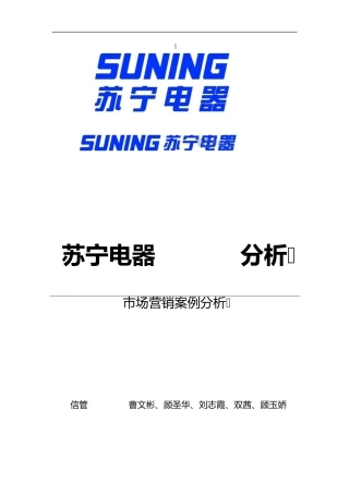 苏宁电器环境分析