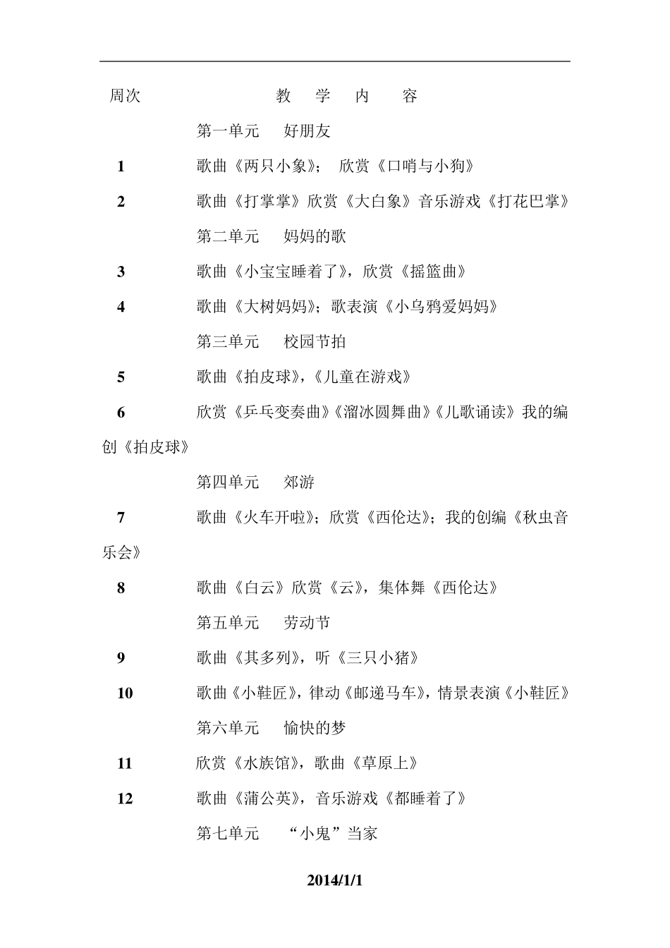苏少版二年级上册音乐教学计划、教案_第2页
