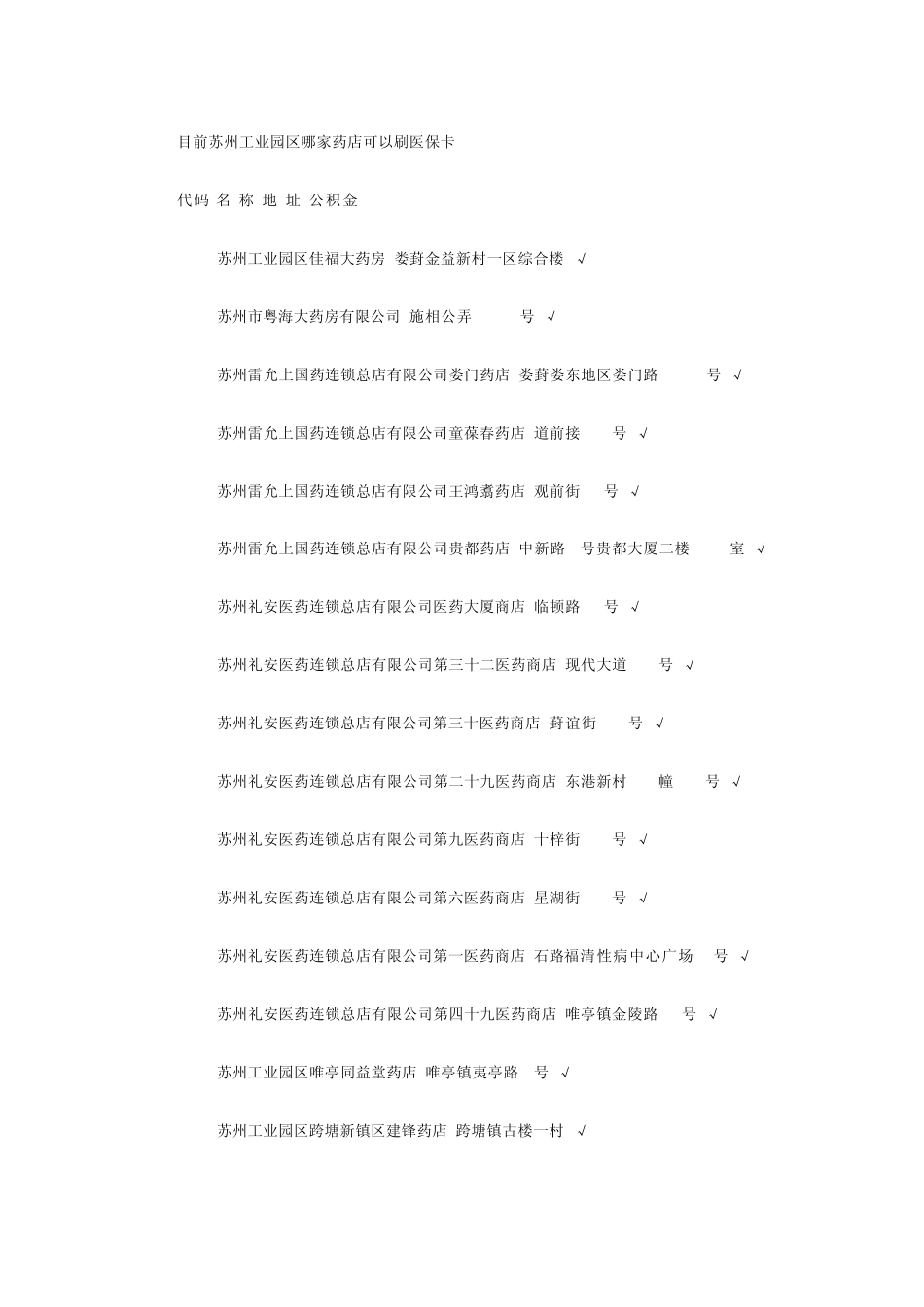 苏州医保卡指定药店_第1页