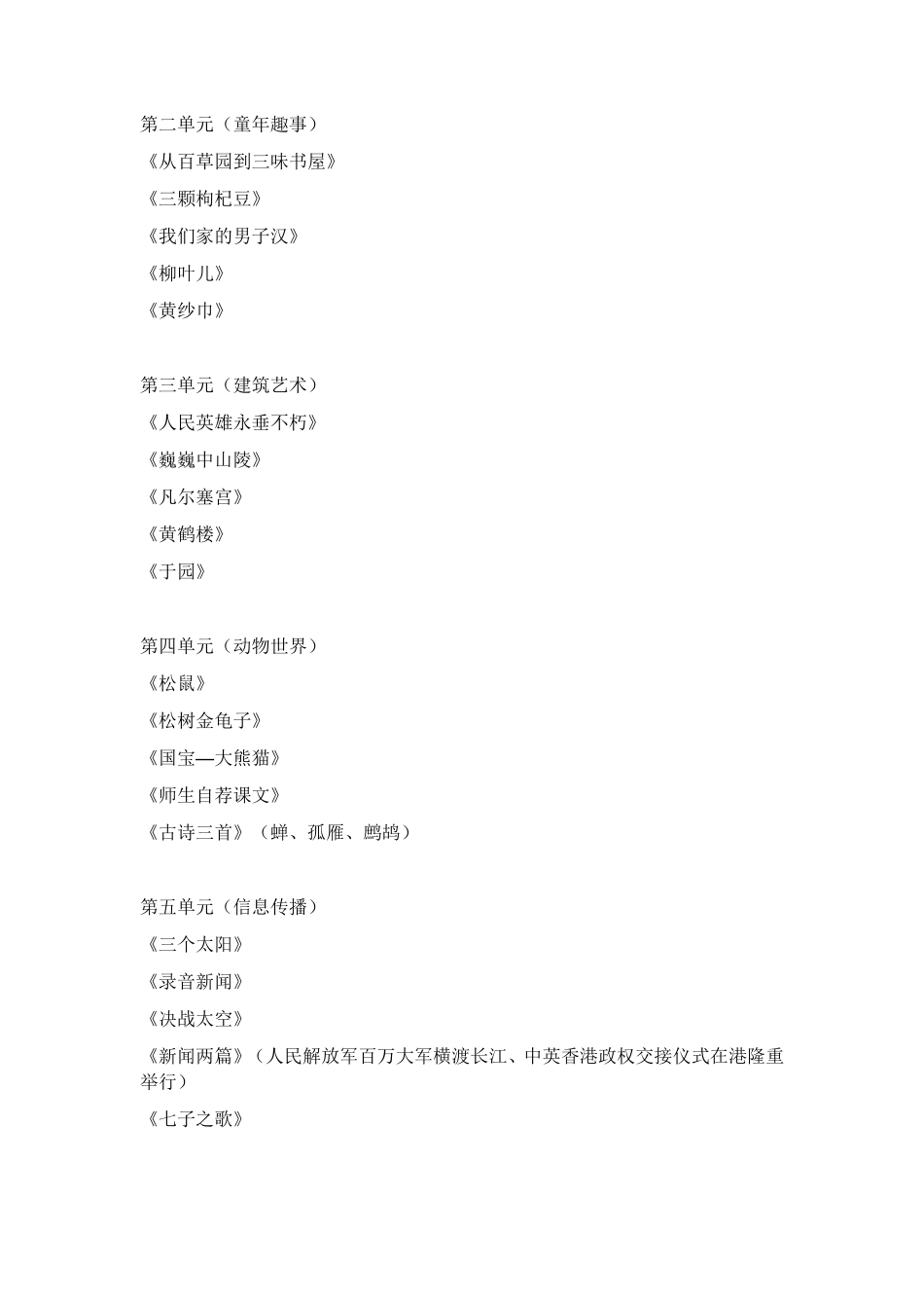 苏教版)初中语文教科书七年级上册课文目录_第3页