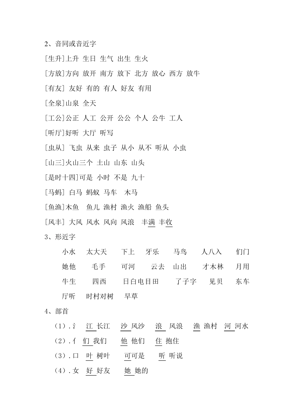 苏教版一年级语文上册知识点总结_第2页