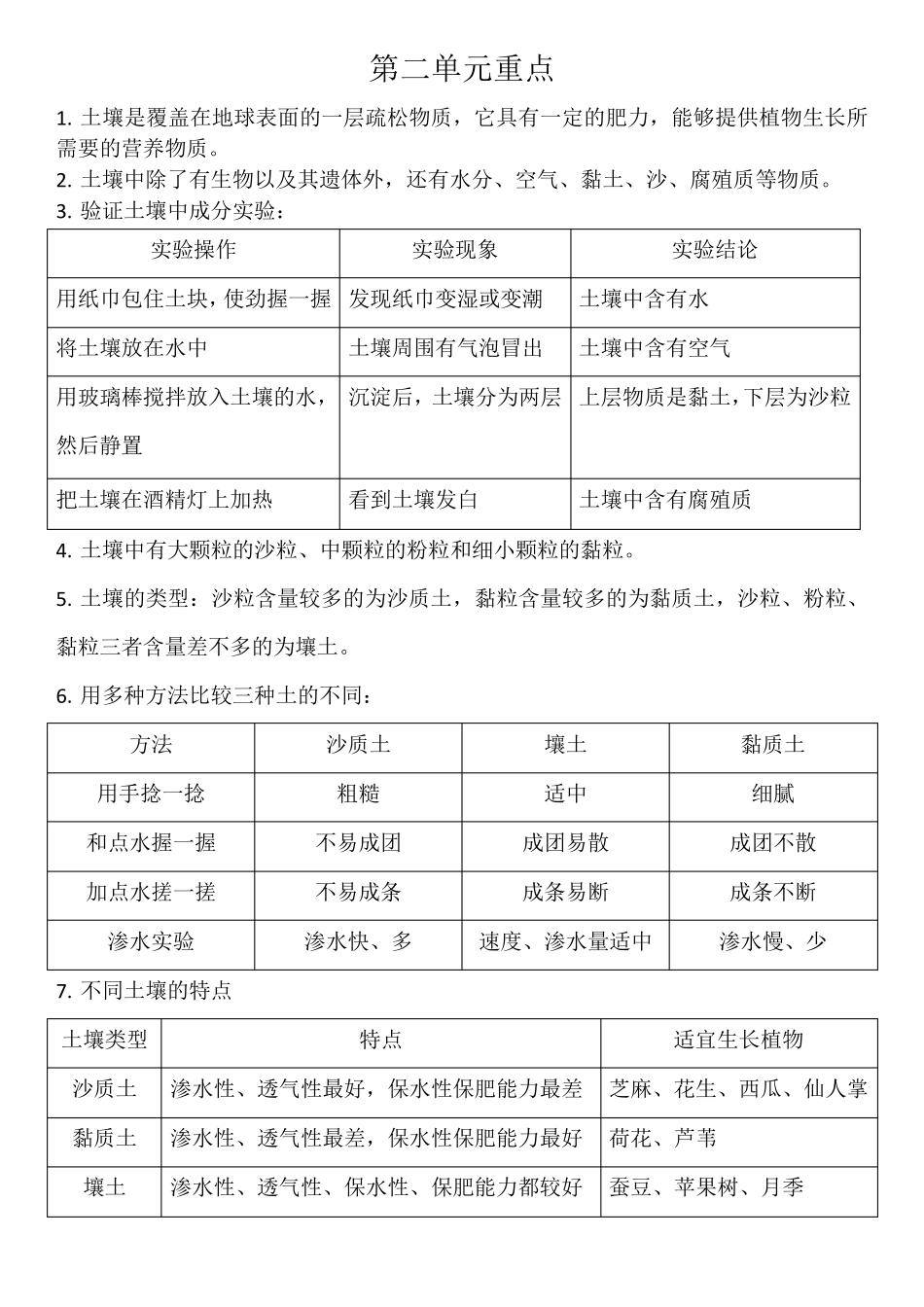 苏教版三年级上册科学重点知识_第2页