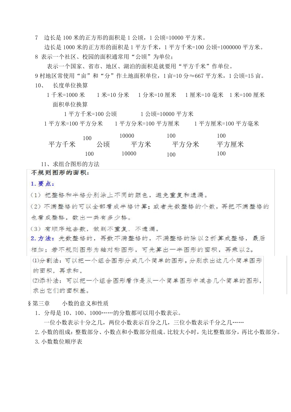 苏教版五年级上册期中复习数学知识点总结_第2页