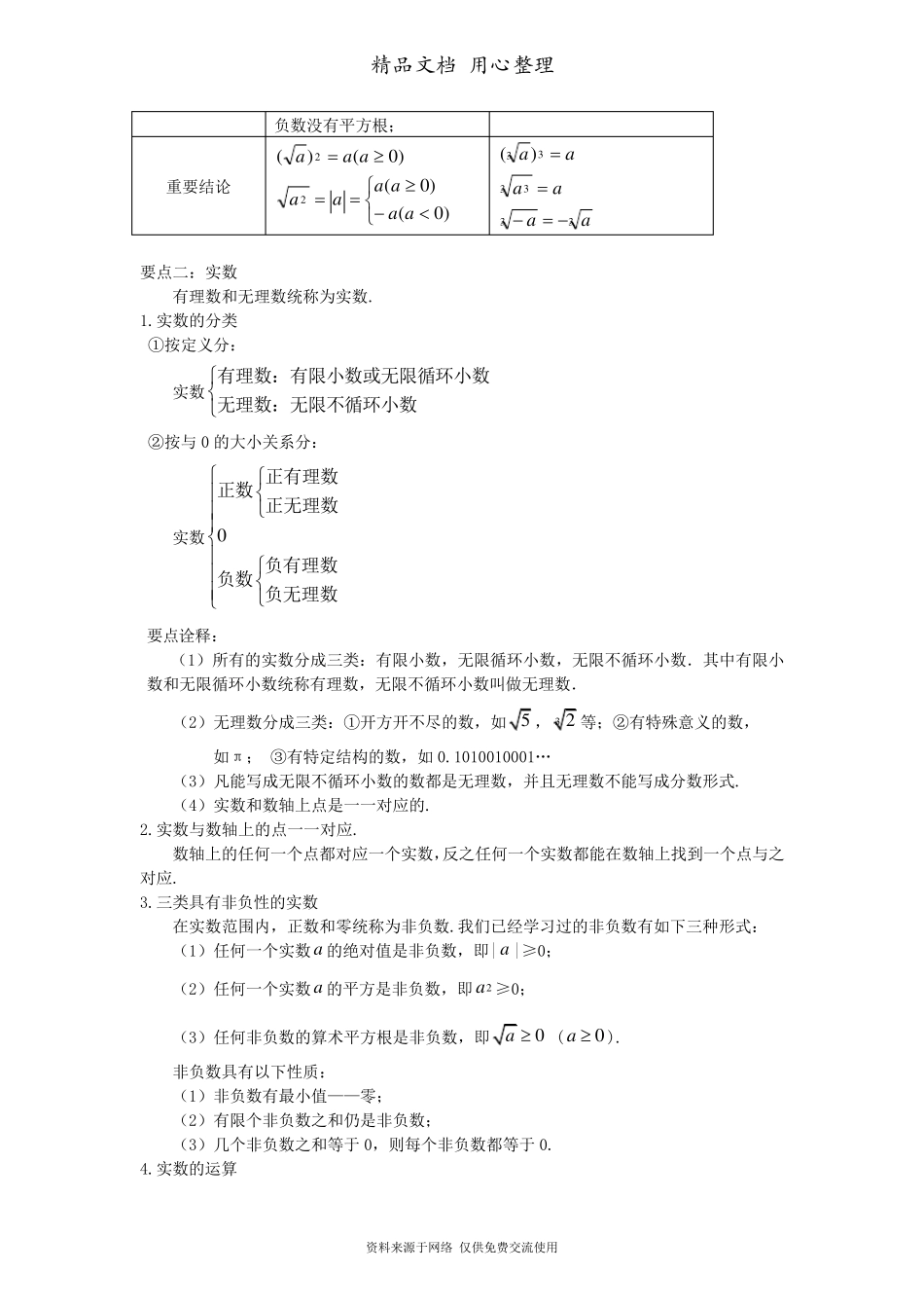 苏教版八年级上册数学[《实数》全章复习与巩固—知识点整理及重点题型梳理](基础)_第2页