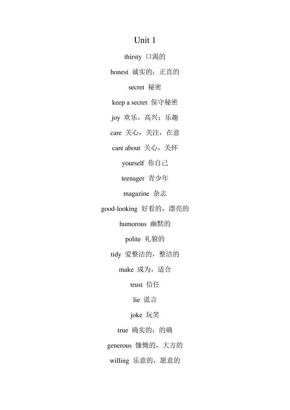 苏教版八年级上册英语词汇表_第1页