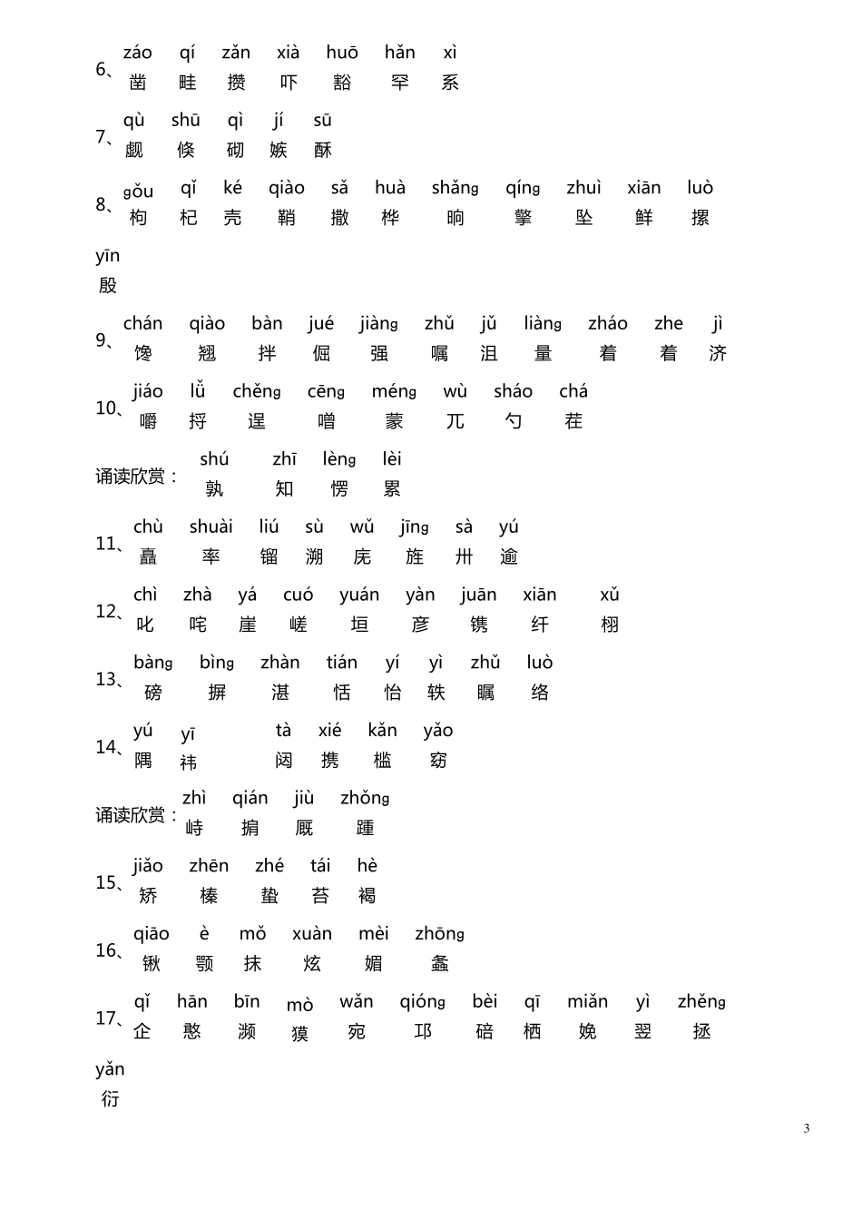 苏教版八年级语文复习资料精编1(字词)MicrosoftOfficeWord文档_第3页