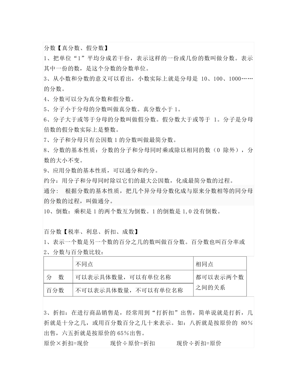 苏教版六年级下册数学知识点归纳_第3页