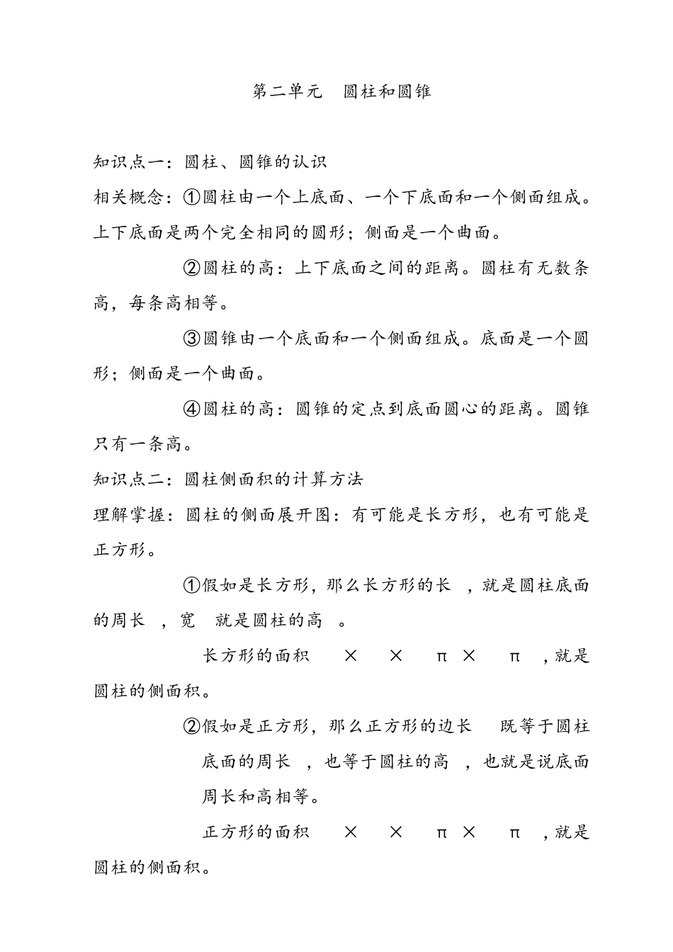 苏教版六年级数学下册知识点_第1页