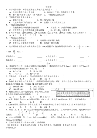苏教版初一上册数学易错题
