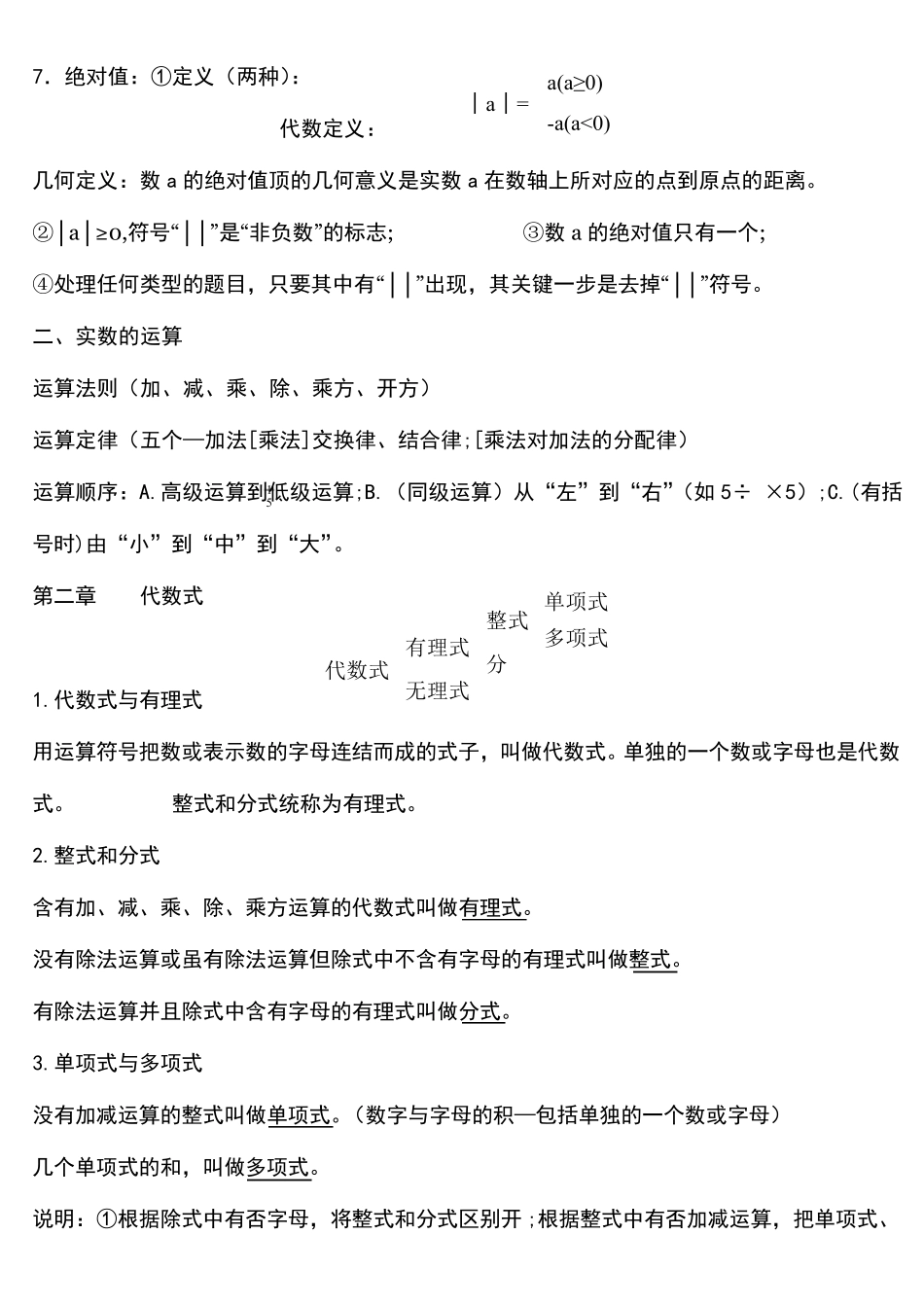 苏教版初中数学知识点大全_第2页