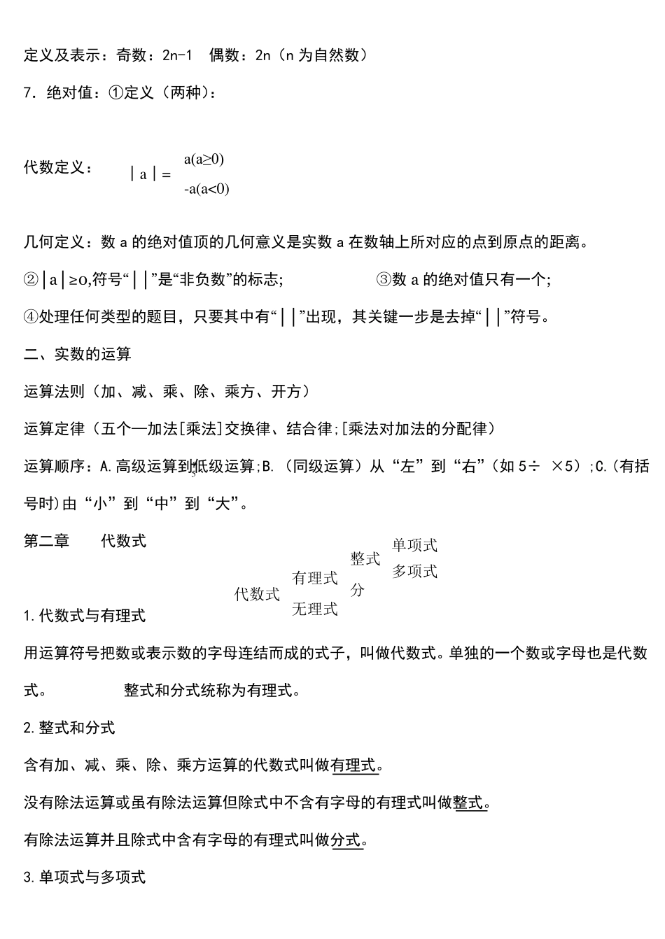 苏教版初中数学知识点总结(适合打印)_第2页