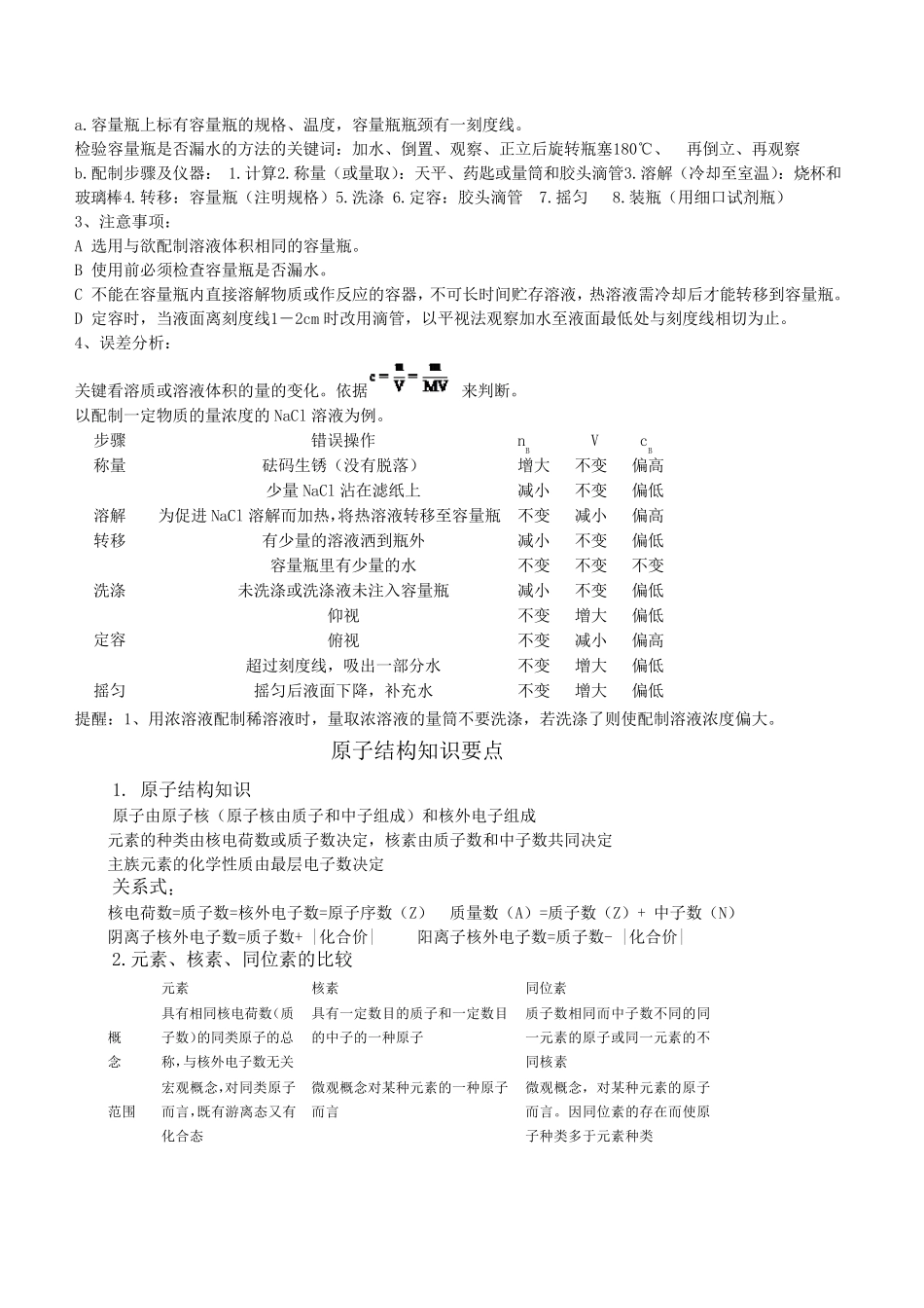苏教版化学必修一知识点整理_第3页