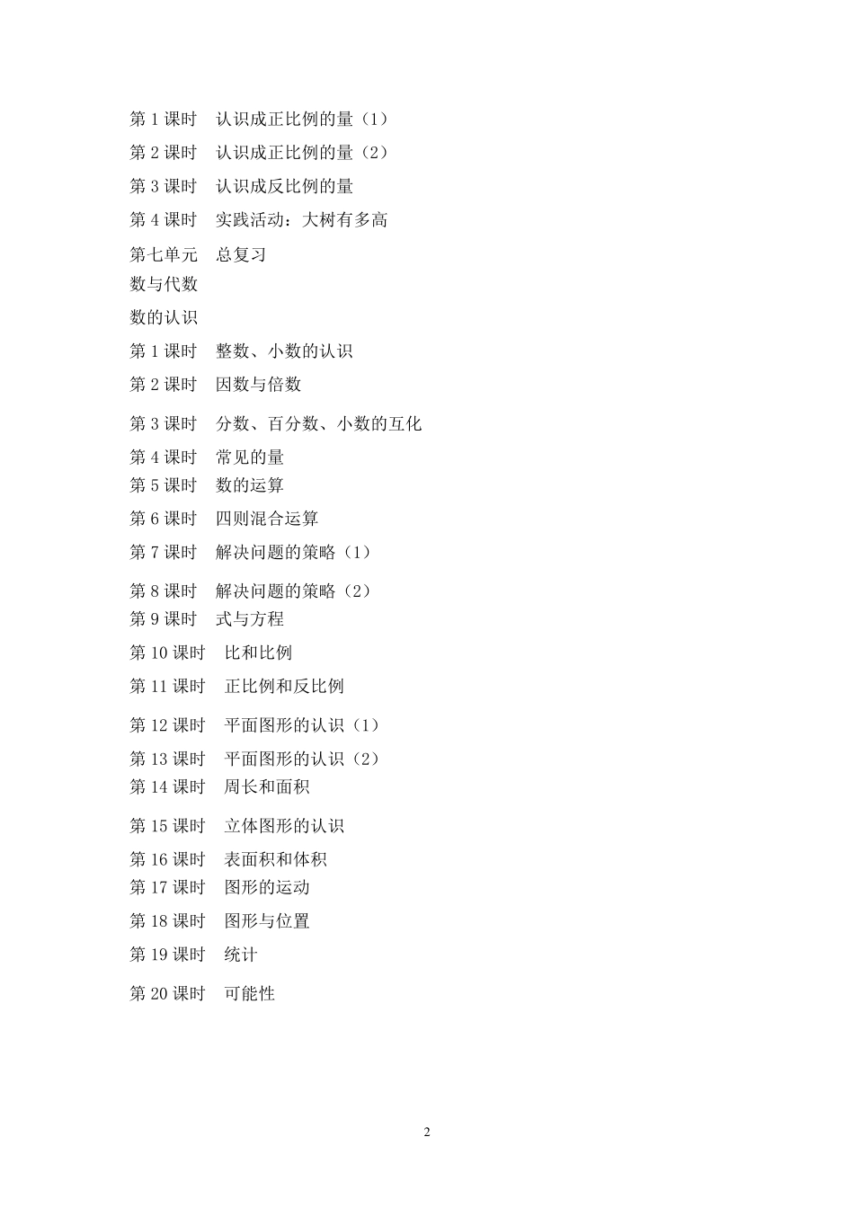 苏教版小学六年级数学下册教案(全册优质教案)_第2页