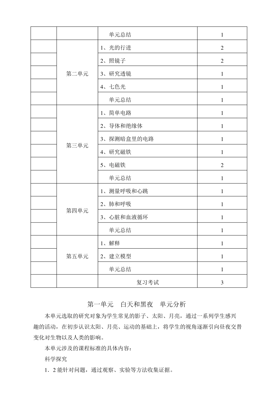 苏教版小学科学五年级上册教案_第2页