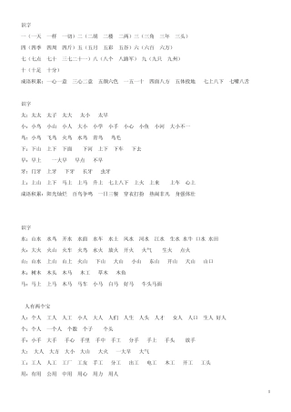 苏教版小学语文一年级上册生字组词表、同音字、多音字(全_直接打印)