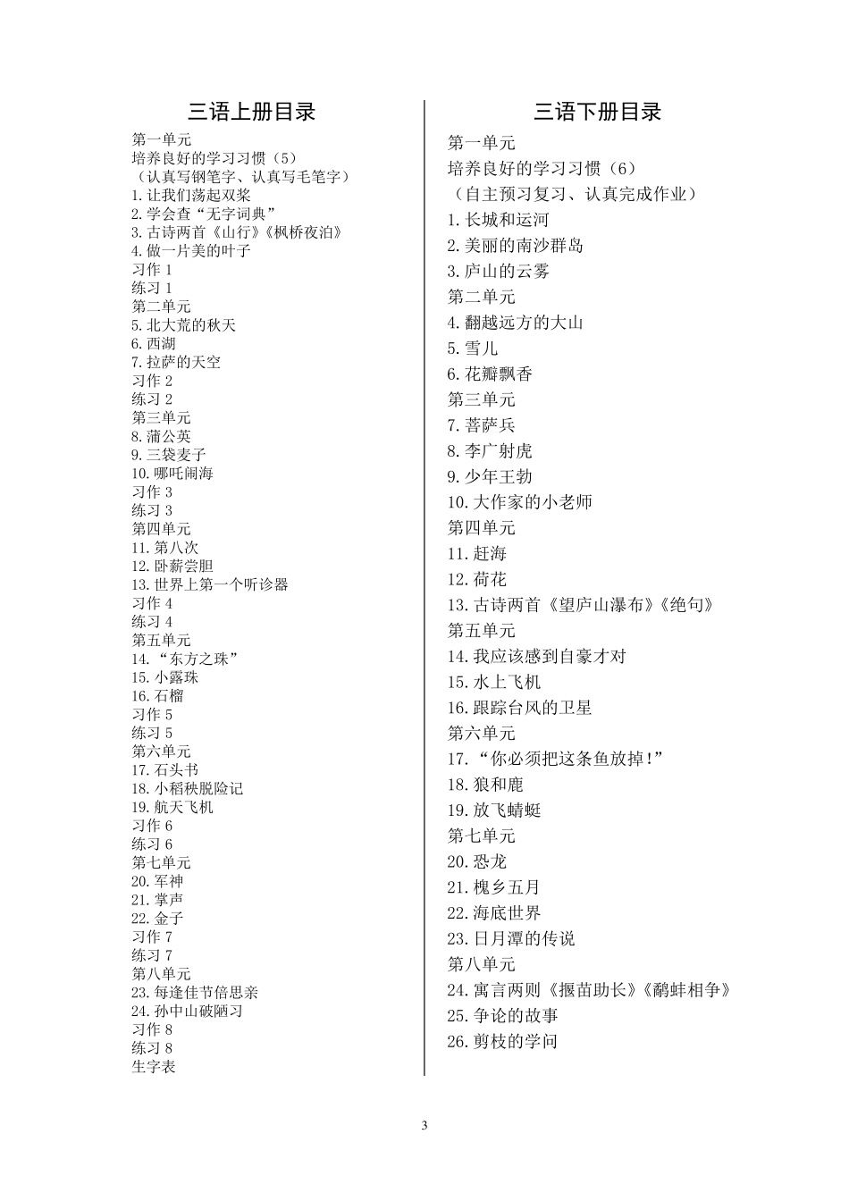 苏教版小学语文课本112册总目录_第3页