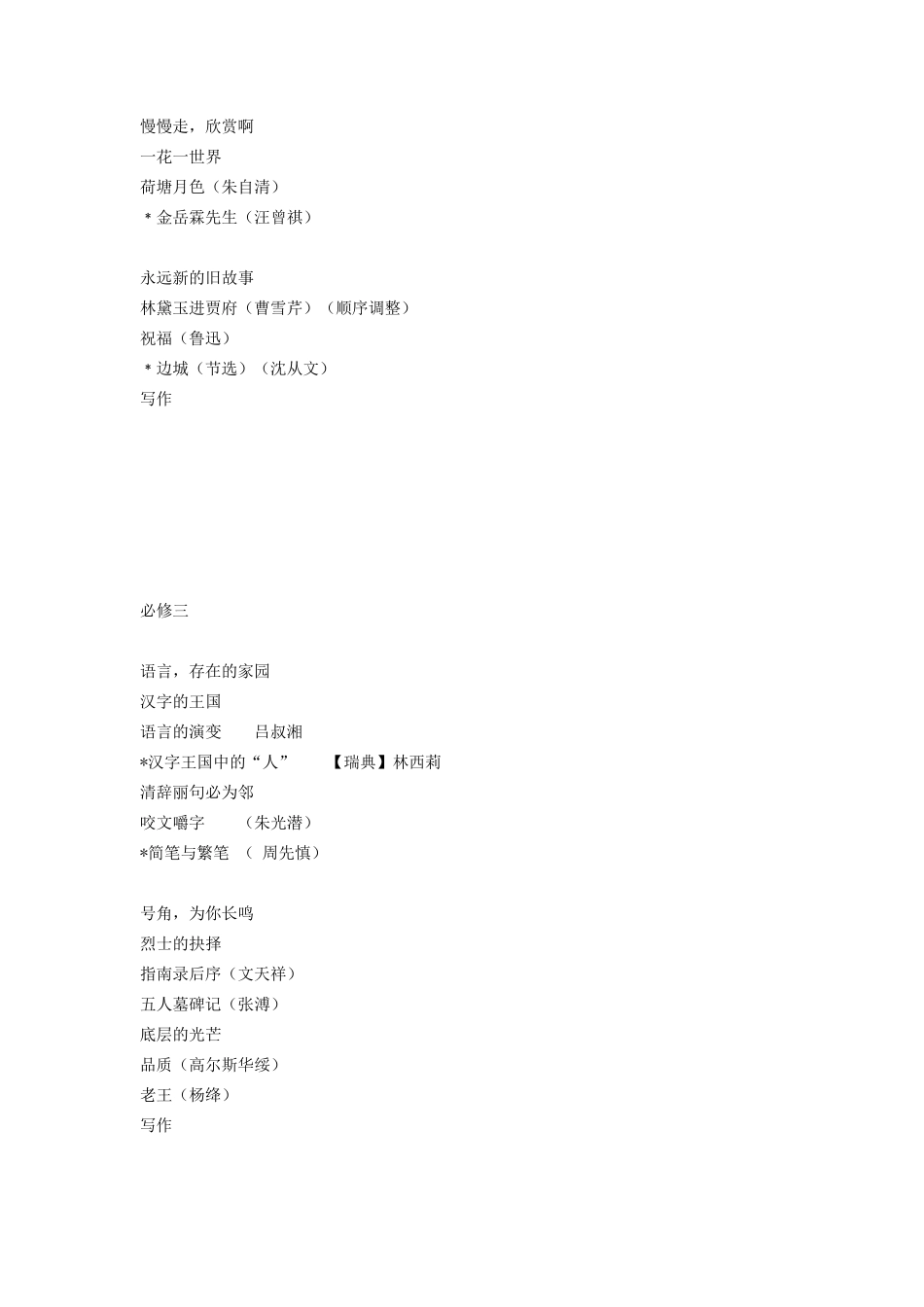 苏教版高中语文书目录必修(15)_第3页