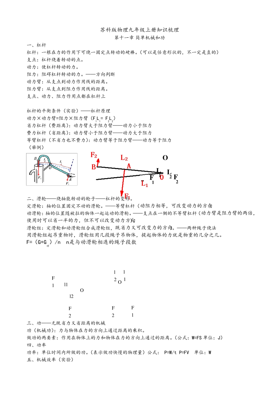 苏科版九年级物理上册知识点总结_第1页