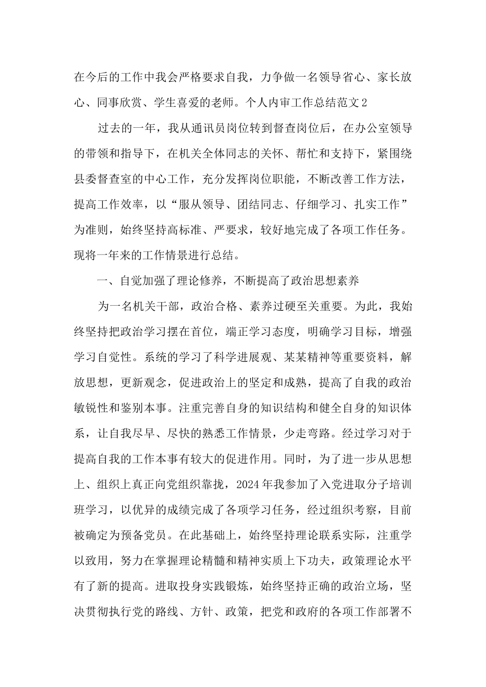 个人内审工作总结_第3页