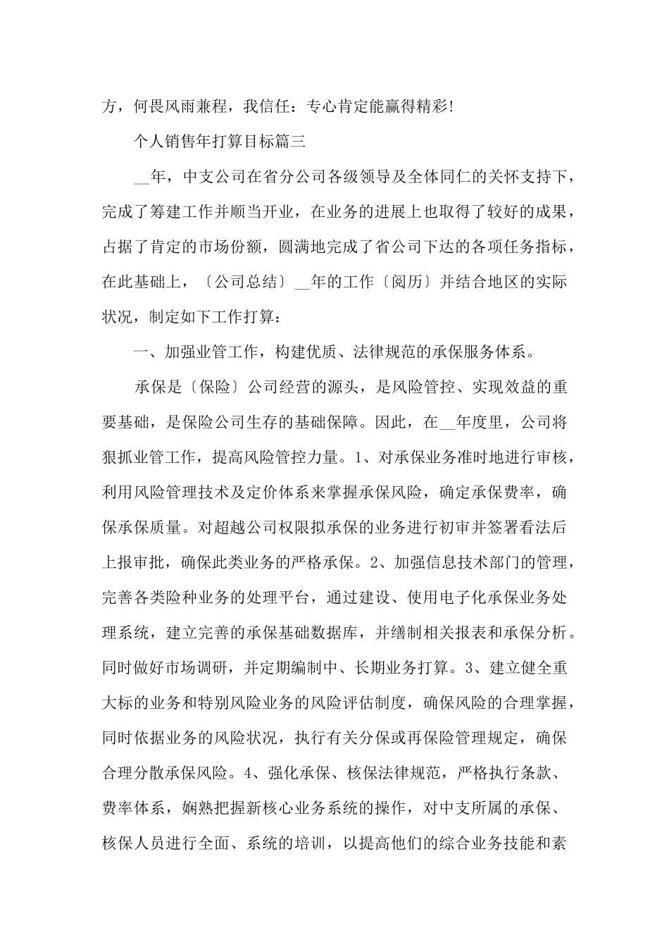 个人销售年计划目标2024_第3页