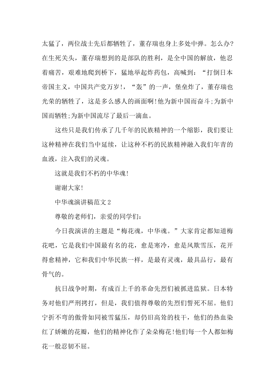 中华魂演讲稿范文5篇_第2页