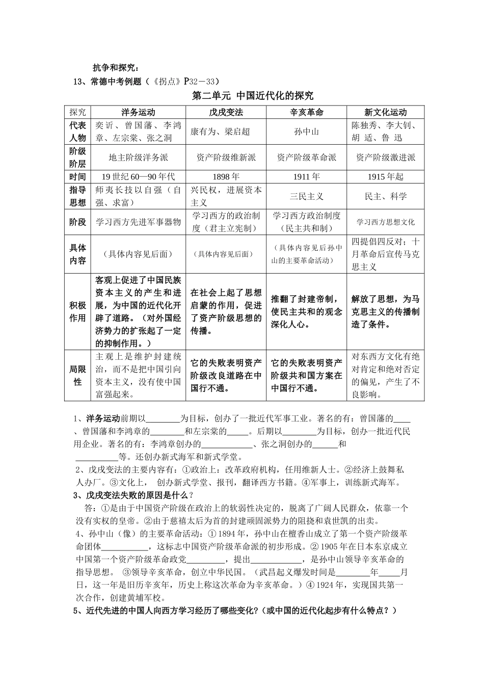 中国历史近代史复习资料_第2页