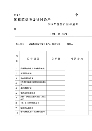 中国建筑标准设计研究所目标管展开表
