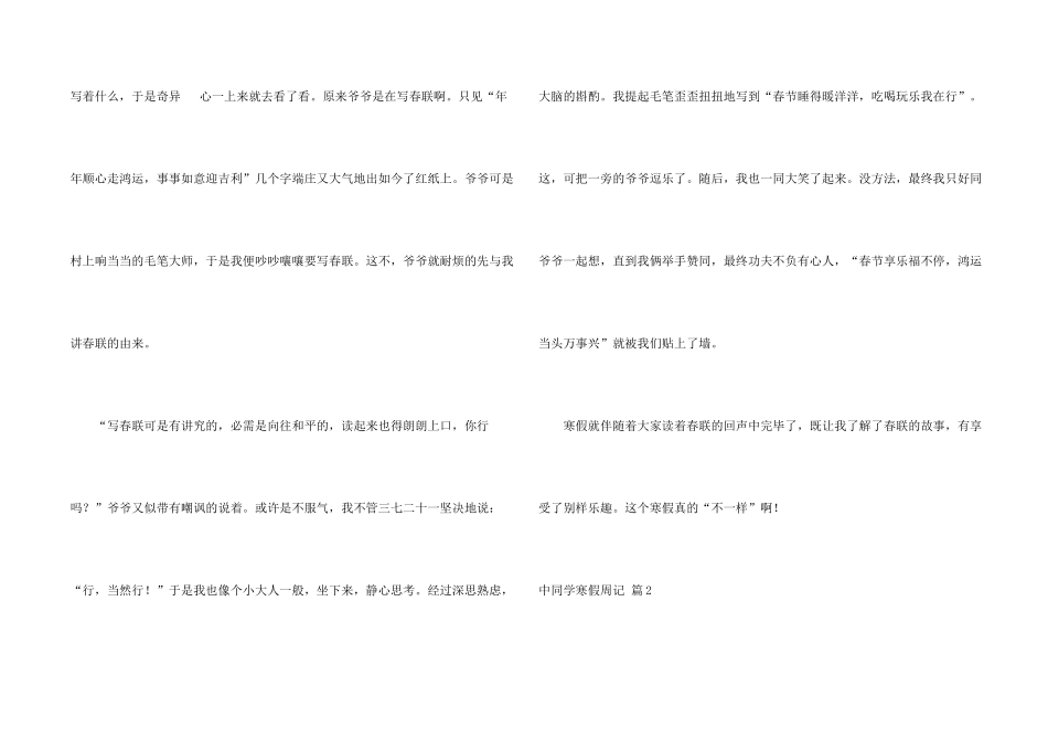 中学生寒假周记六篇_第2页