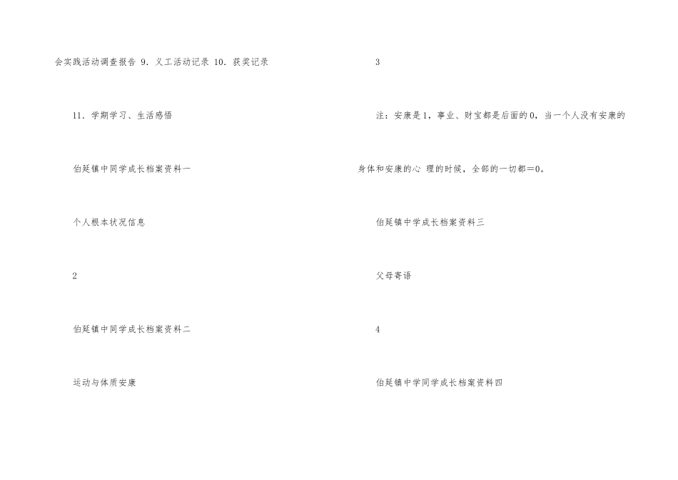 中学生成长档案模板3_第3页