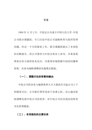 中技公司组织诊断报告
