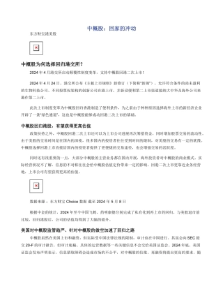 中概股：回家的冲动