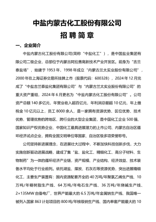 中盐内蒙古化工股份有限公司