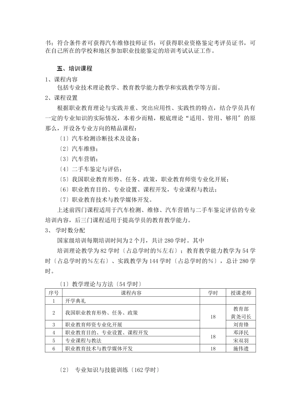 中等职业学校专业骨干教师国家级培训方案_第3页