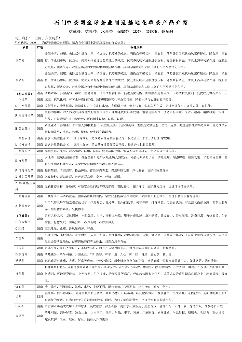 中茶网北方最大花草茶集散地产品介绍_第1页