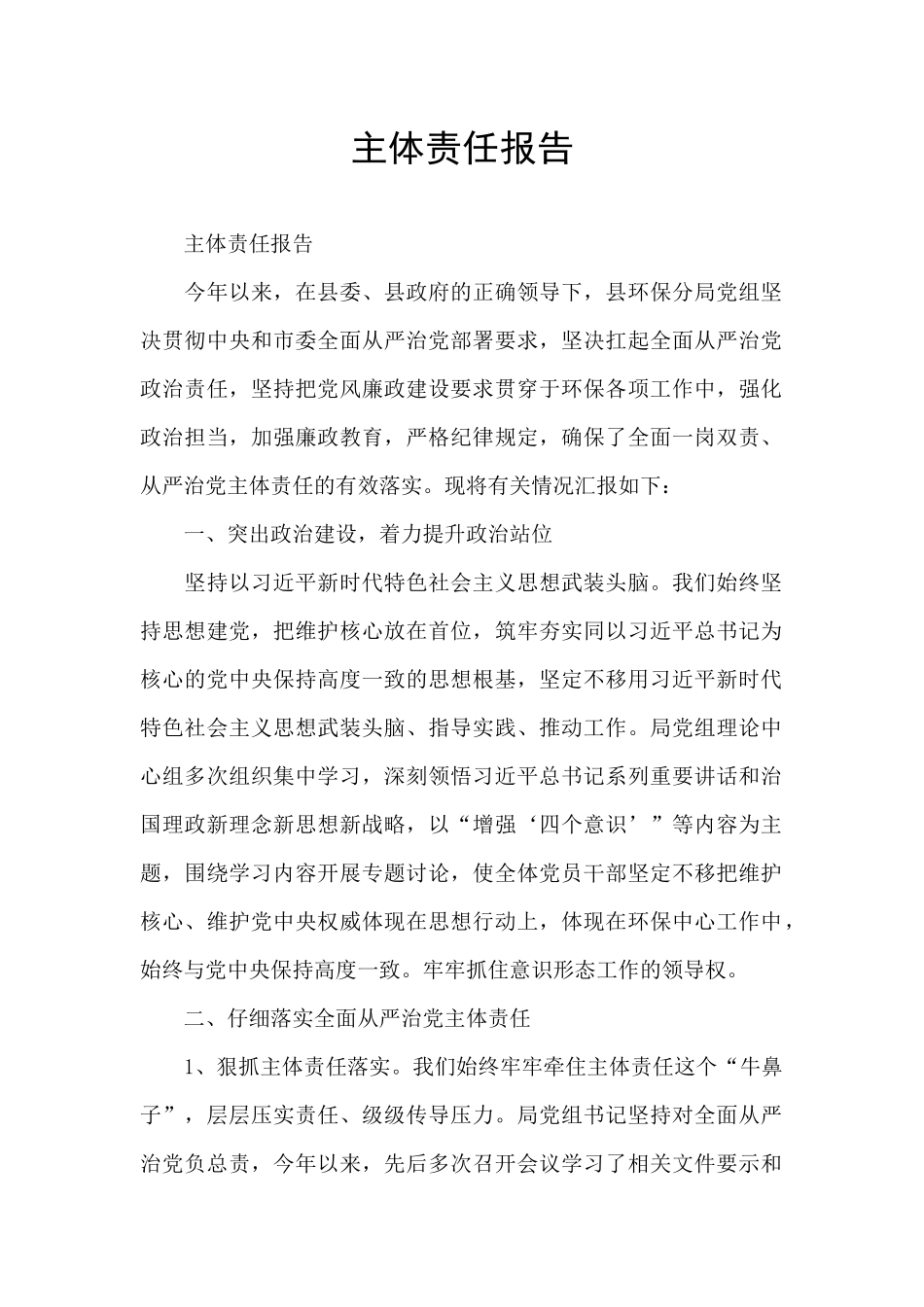 主体责任报告_第1页