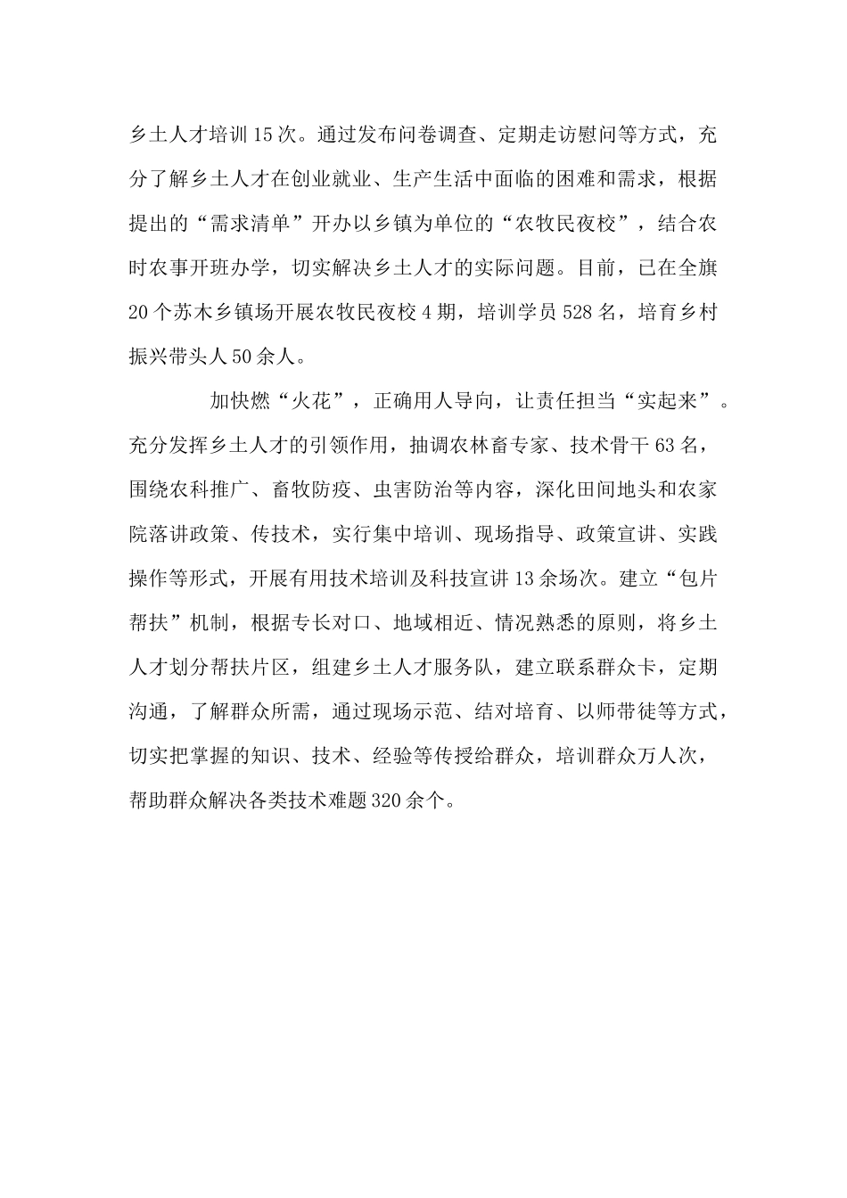 乡土人才燃助乡村振兴经验总结汇报_第2页