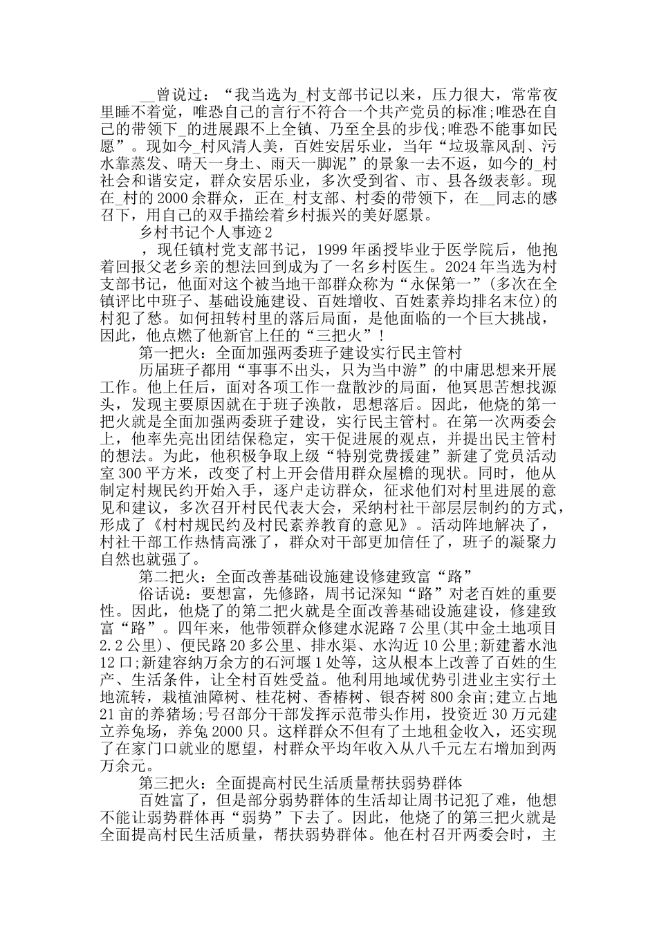 乡村书记个人事迹_第3页