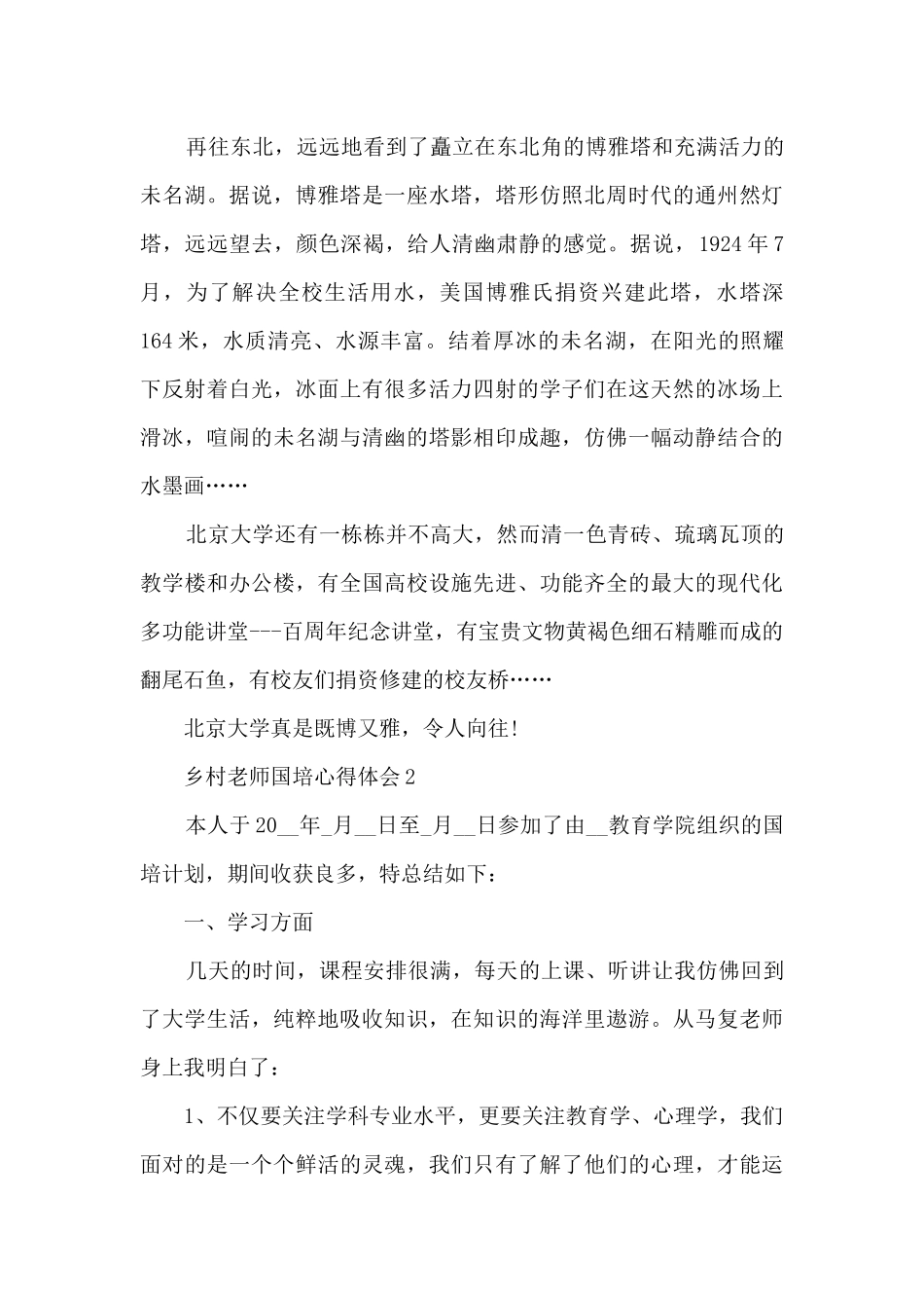 乡村教师国培心得体会_第2页