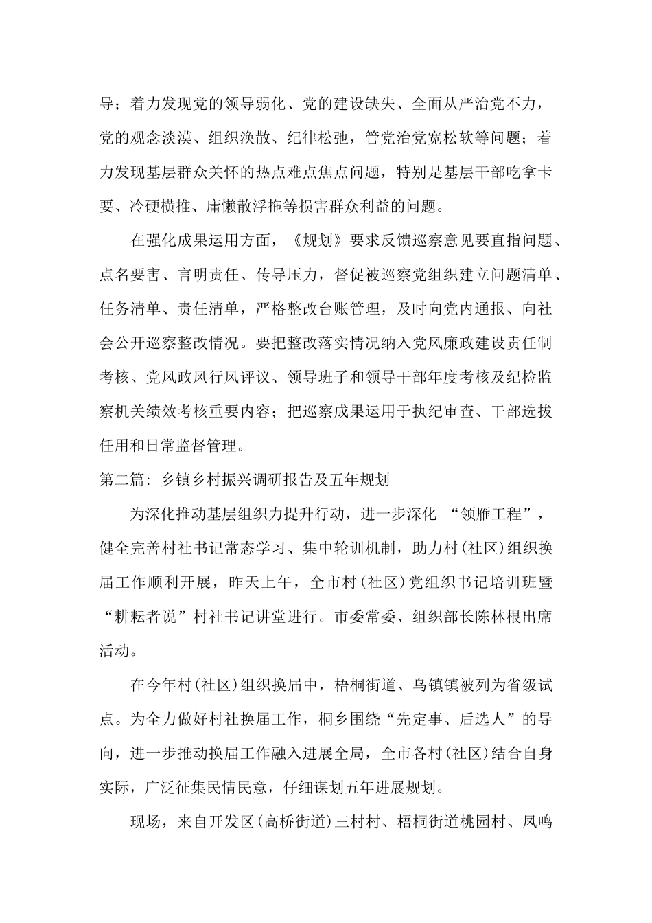 乡镇乡村振兴调研报告及五年规划_第2页