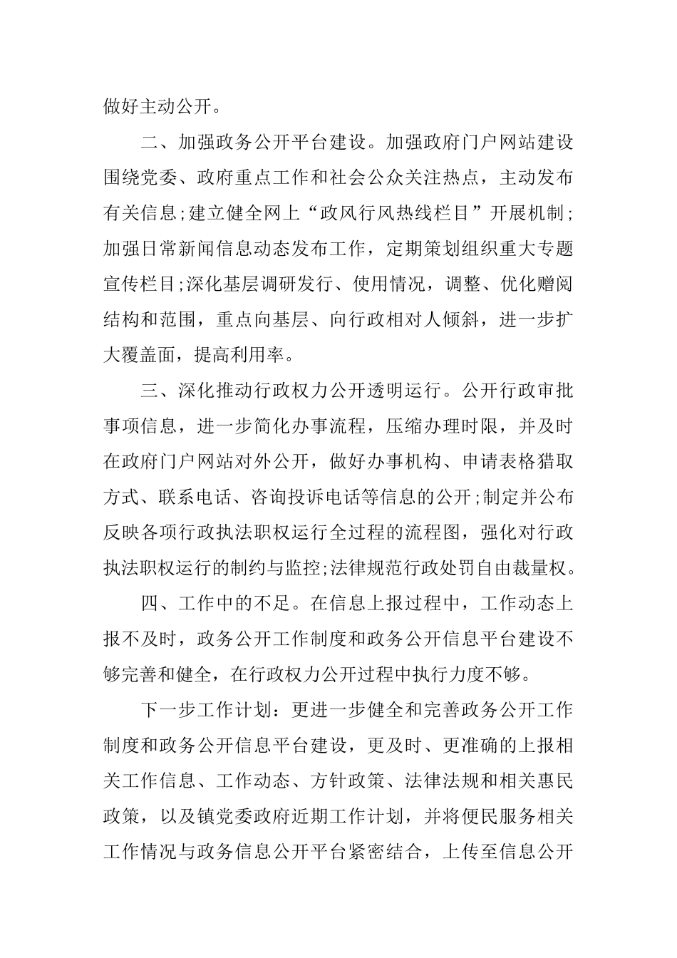 乡镇信息公开年度工作总结范文_第2页