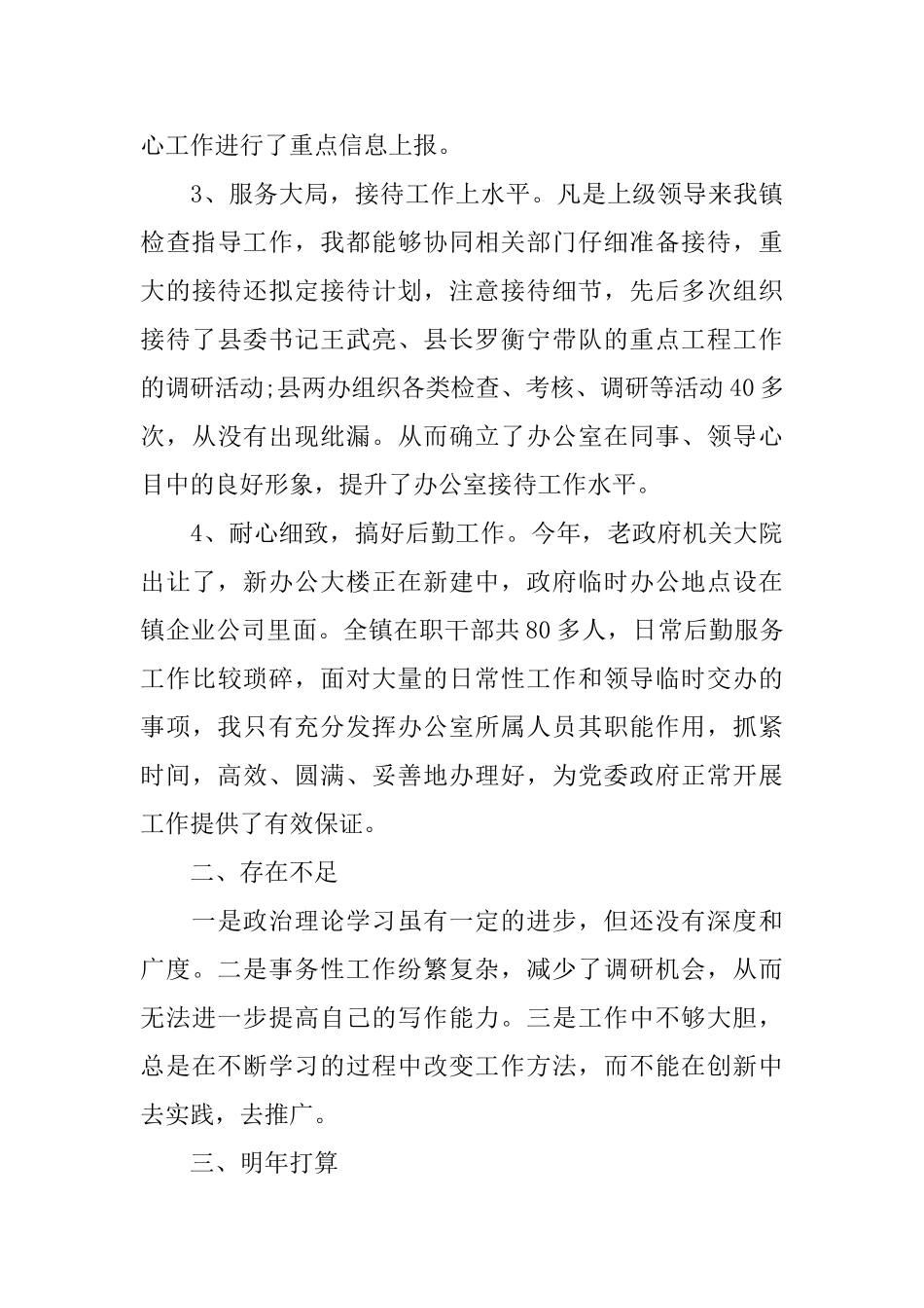 乡镇办公室后勤工作总结_第3页